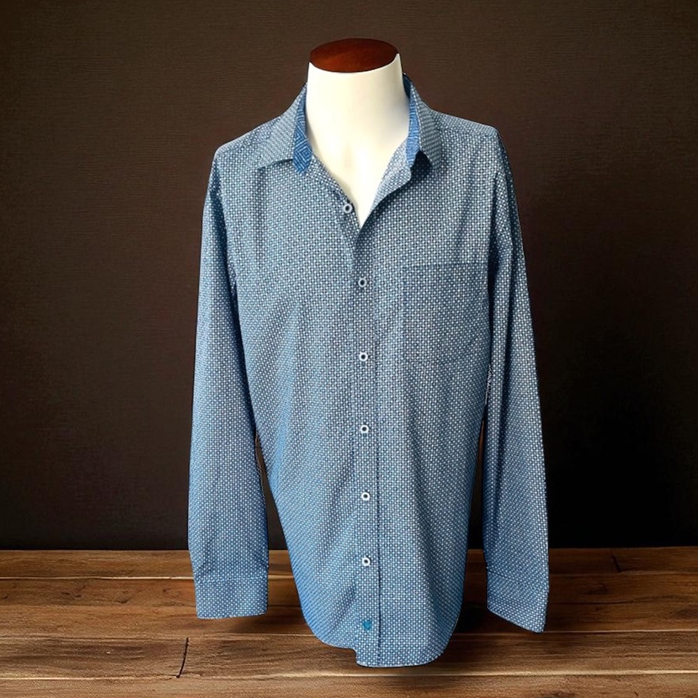 JOHNSTON & MURPHY LONG SLEEVE COTTON SHIRT LARGE